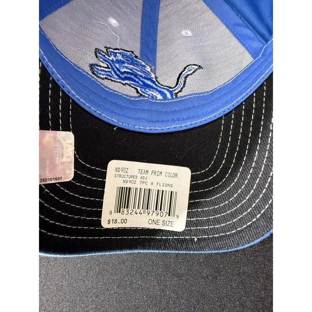 Reebok Detroit Lions‎ NFL Hat One Size Blue New Structured Adjustable Cap ND90Z